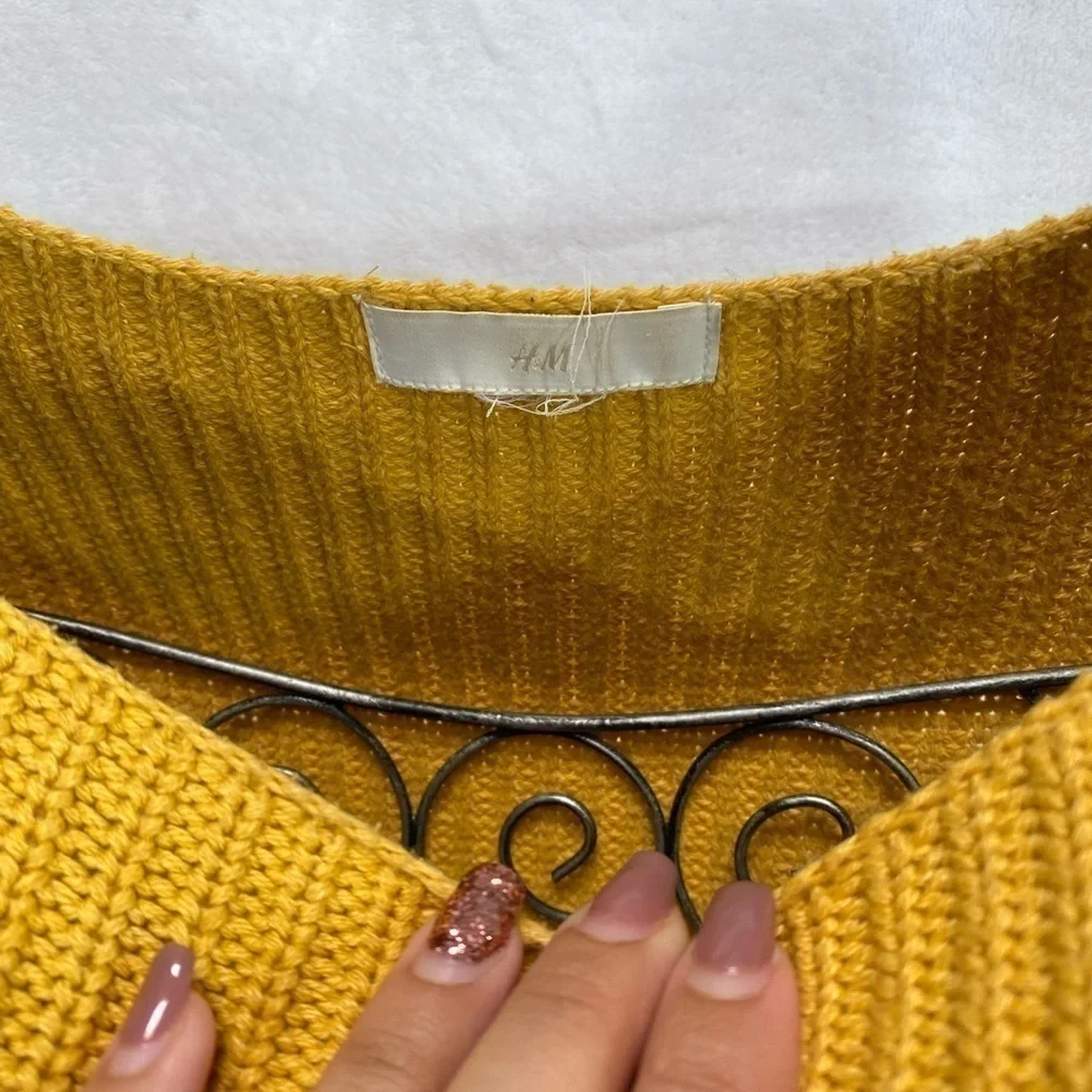 Mustard yellow knit sweater size S by H&M